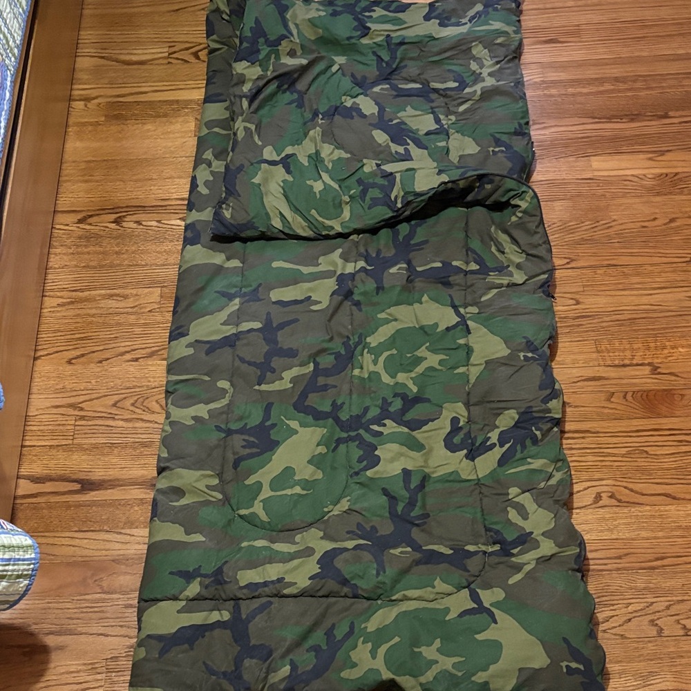 The Company Store Green Camouflage Sleeping Bag